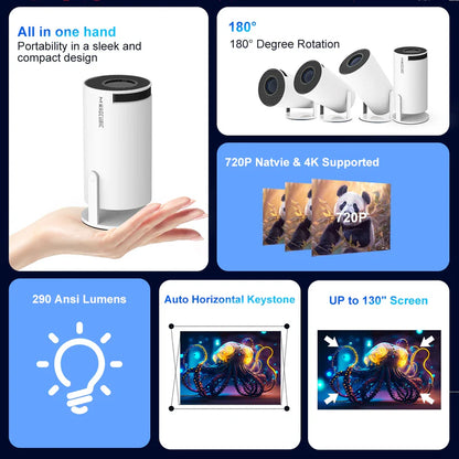 4K Portable Mini Smart Projector